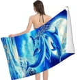 thumbnail image 3 of BANET Beach Towel Pool Swim Towels for Adul Cruise Vacation  Chair Cover Blue Three Dolphin 30x60in, 3 of 8