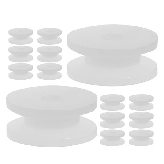 Zehuanyu 20Pcs High Precision Plastic Pulley Wheels for DIY Educational Project Suitable for Model Cars and Motor Shafts Ideal for Small Gear Wheels Transmission Belts White