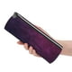 thumbnail image 5 of Easygdp Black Dark Blue Purple para Estuche de Lápices Cilíndrico de Cuero con Cremallera, Organizador de Lápices de Cuero para Escuela, Oficina y Viajes, 5 of 6