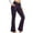 Purple, variant on Public Leggings for Women with Both Side Pockets Trendy Mid Rise Flare Yoga Pants Tummy Control Solid Workout Running Active Sports Gym Pants Brown S