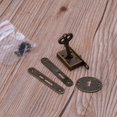 thumbnail image 3 of Cerraduras de cajón de metal antiguo con llave para guardarropa, caja de madera para joyería, gabinete, 3 of 5