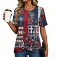 thumbnail image 2 of 250th Anniversary Usa Shirt Women Casual Short Sleeve Tshirts Fashion 250 Year American Anniversary Shirt, 2 of 6