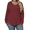 Wine Red, variant on NISVIYA Plus Size Sweaters for Women Casual Long Sleeve Tops Dressy V-Neck Tunics Loose Fit Cute Ribbed T Shirts
