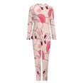 thumbnail image 5 of Kirby Poster Womens Pajama Set Loungewear Cozy Soft House Wear Sets Long Sleeve Round Neck T Shirt Top Bottom Pants Sleepwear, 5 of 9