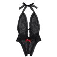 thumbnail image 1 of Gibobby Conjunto de lencería Nueva sexy lencería de encaje ropa interior ropa de dormir anillo de pijamas liguero(Negro, G), 1 of 5