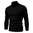 thumbnail image 7 of Iugvhana Men's Turtleneck Sweater Classic Fit Casual Solid Base Knit Sweater Long Sleeve Slim Pullover Sweaters Brown L, 7 of 7