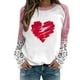 thumbnail image 1 of Gibobby Tops Mujeres Casual Sudadera casual de manga larga con cuello redondo y estampado de amor del día de San Valentín para mujer (Estilo 1)(Vino, S), 1 of 4