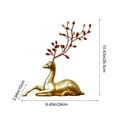 thumbnail image 3 of Gold Reindeer Figurine, Christmas Tabletop Decor Resin Deer Ornament for Mantel Shelf Decoration(Red), 3 of 6