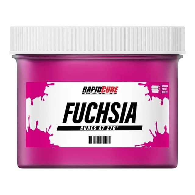 Rapid Cure Fuchsia Screen Printing Ink (Quart - 32oz.) - Plastisol Ink for Screen Printing Fabric - Low Temperature Curing Plastisol by Screen Print Direct - Fast Cure Ink for Silk