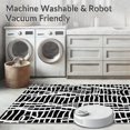 thumbnail image 5 of ODIKA 6' Machine Washable Non-Slip Area Rug, Bold Stripe Faux Hide Accent High Traffic Rug, Black, 287519, 5 of 5