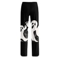 thumbnail image 7 of Zydvens Women Halloween Pajama Pants Wide Leg Lounge Wear with Pockets Soft Elastic Waist Drawstring Sleepwear Bottoms Splatter Pumpkin Print Costume Cosplay Party S-3XL, 7 of 7