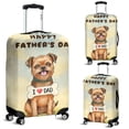 thumbnail image 2 of Cute Brussels Griffon Loves Dad Happy Father's Day Travel Luggage Cover Griff Dog Lover Suitcase Dust Protective Decor - 12008, 2 of 5