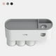 thumbnail image 3 of Soporte para cepillo de dientes Dispensador automático de pasta de dientes montado en la pared Juego exprimidor Tazas Organizador de cosméticos Cajón, gris Scienceny LF0143-01B, 3 of 6