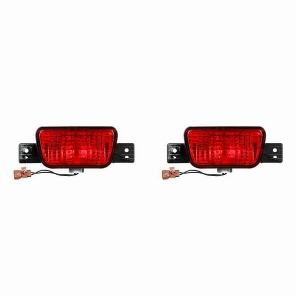 2X Car Rear Spare Tire Lamp Tail Bumper Light Fog Lamp for Montero 2007-2015 8337A068,2 x Rear Fog Light,red