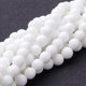thumbnail image 1 of Synthetic White Agate Beads Strands Dyed & Heated Faceted Round White 8mm Hole: 1mm about 49pcs/strand 15 inch, 1 of 3