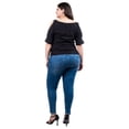 thumbnail image 3 of Blusa escote drapeado Roman Fashion /Tallas Extras, 1881 (Negro) negro 42, 3 of 6