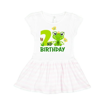 

Inktastic 2nd Birthday Princess Frog Gift Toddler Girl Dress