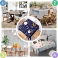 thumbnail image 4 of Math Equations Engineering Diagrams Navy Pattern Square Tablecloth,Waterproof Square Table Cover,Wipeable Spillproof Washable Table Cover for Home Kitchen Party Decor 42"X42"(107x107cm), 4 of 6