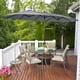 thumbnail image 2 of Costway Sombrilla de Exterior de 457.2 cm con Dos Lados, con Manivela y Base, Color Gris, 2 of 4