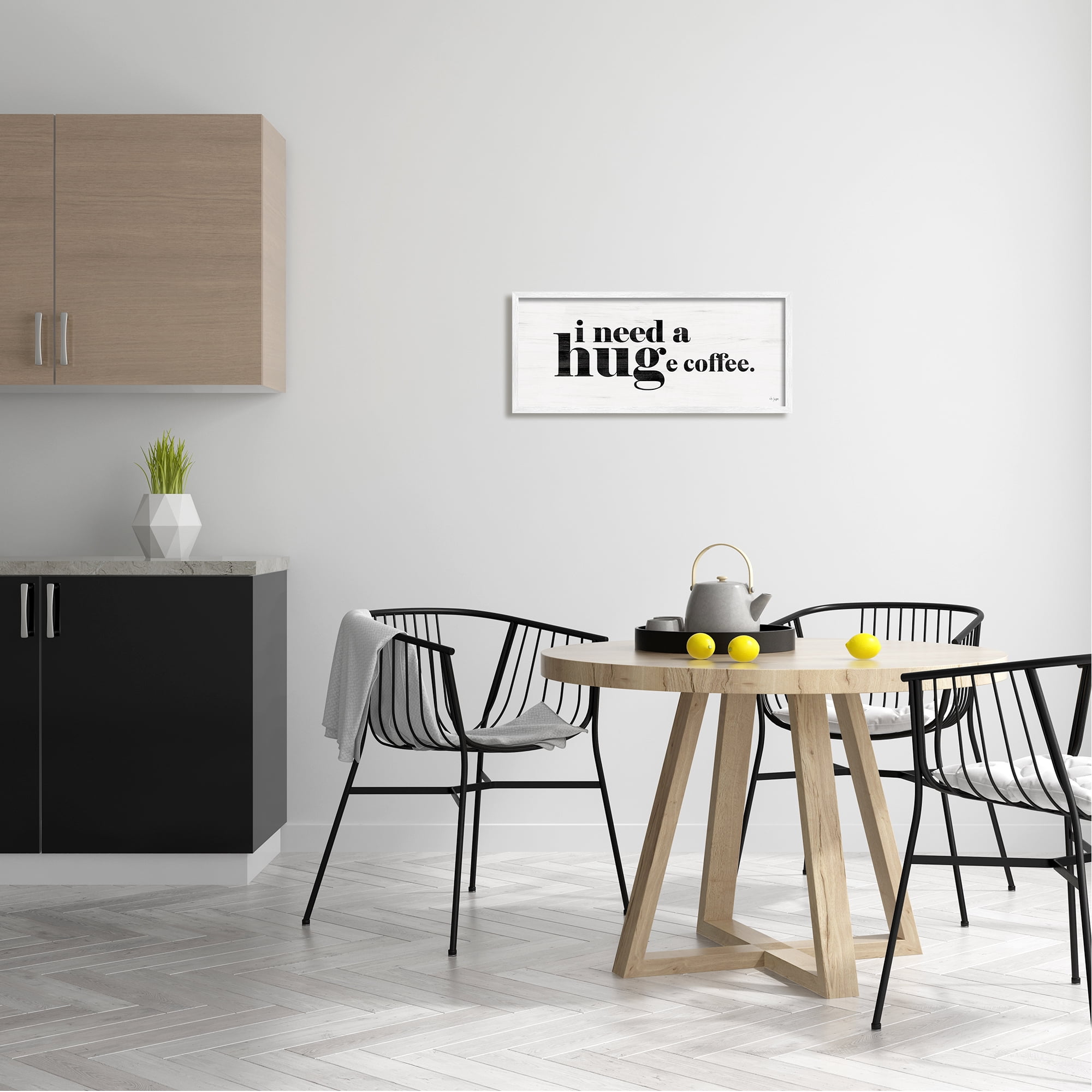 Stupell Industries Huge Coffee Funny Phrase Food & Beverage Painting White Framed Art Print Wall Art, 24 x 10