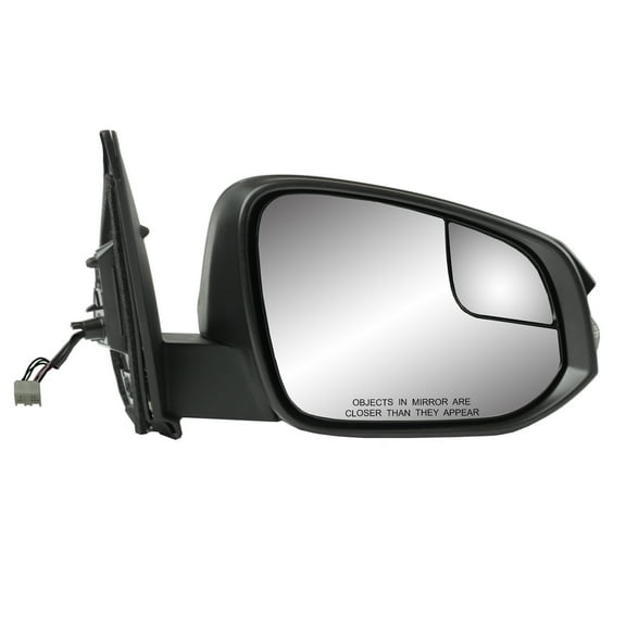 70199T - Fit System Passenger Side Mirror for 16-18 Toyota RAV4, US built, txt black w/ PTM cover, signal, spot Mirror, fold, w/o blind spot detection, does not apply to Hybrid Models, Heated Power
