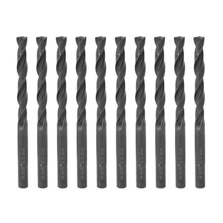 

10PCS 6.0mm High Speed Steel Cobalt Drill Bit Set HSS Straight Shank Twisted Drill Bit