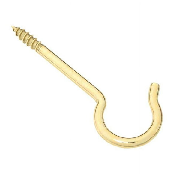 National Manufacturing Sales 5705850 3.37 in. Ceiling Hook, Solid Brass - Pack of 2