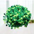 thumbnail image 5 of Pom Pom Trim Fringe: 4.5m DIY Green Dress Scarf Hat Curtain, 5 of 5