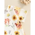 thumbnail image 5 of Suealasg Toddler Girls Clothes 6M 1T 2T 3T 4T 5T Short Sleeve Chicken Cow Flower Print T-Shirt Tops and Shorts Sets 2Pcs Kids Girls Summer Farm Outfits, 5 of 6