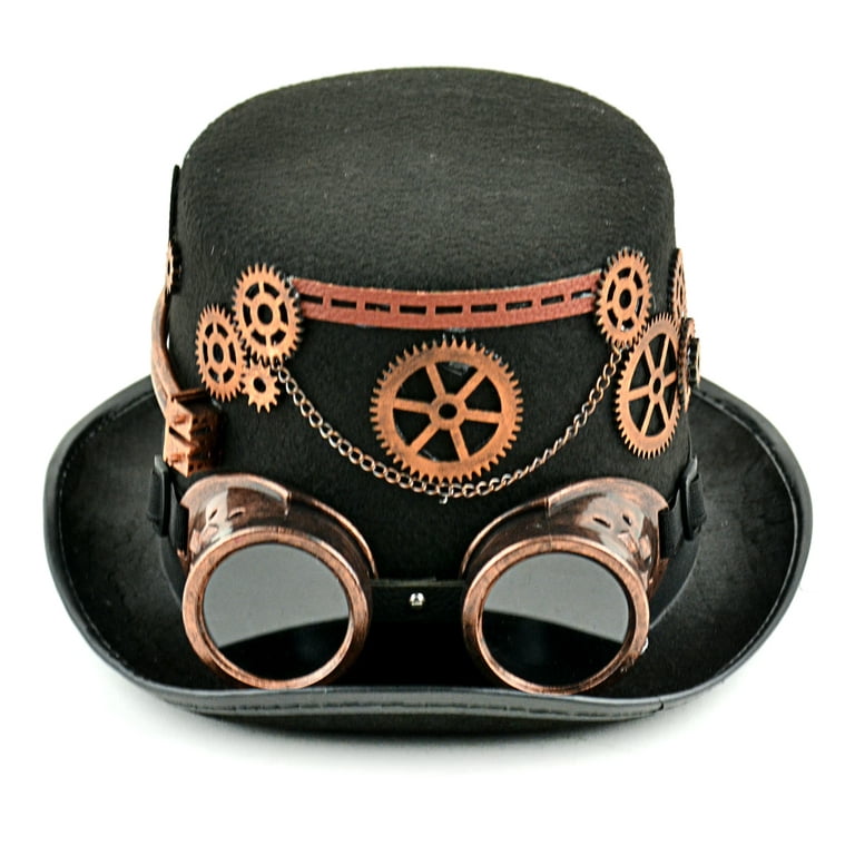 Midwest Design Imports 48155 Black Steampunk Top Hat with Copper