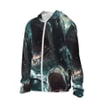 thumbnail image 2 of KLL Wave Ocean Animal Shark Print Men's Women’s UPF 50+ Sun Protection Outdoor Hoodie Jacket Long Sleeve Fishing Hiking Performance Shirt-Medium, 2 of 6