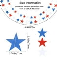 thumbnail image 2 of Topboutique Patriotic Star Garland Banner Decor,6 Pcs 6.56 ft Red White and Blue Star Decorations Star Hanging Bunting Banner Bright Backdrop Patriotic Decor Garland for 4th of July Independence Day, 2 of 8