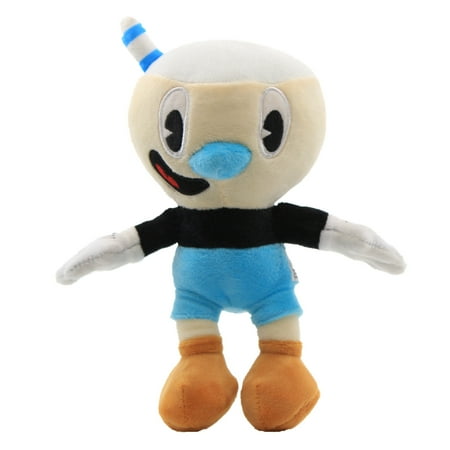 uiuoutoy Cuphead Game Toy Mugman Plush Doll Stuffed Toy 9'' Figure
