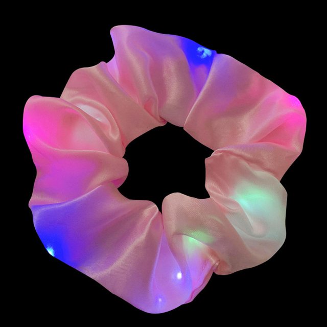 Gomas cabello con , Gomas cabello con , Gomas cabello con , Gomas cabello elásticas luminosas par , Rosado Baoblaze Scrunchies para el cabello con luz