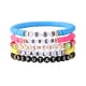 thumbnail image 1 of Pulsera de cerámica suave colorida con nombre en inglés Swift, pulsera con abanico, traje para mujer, 1 of 6
