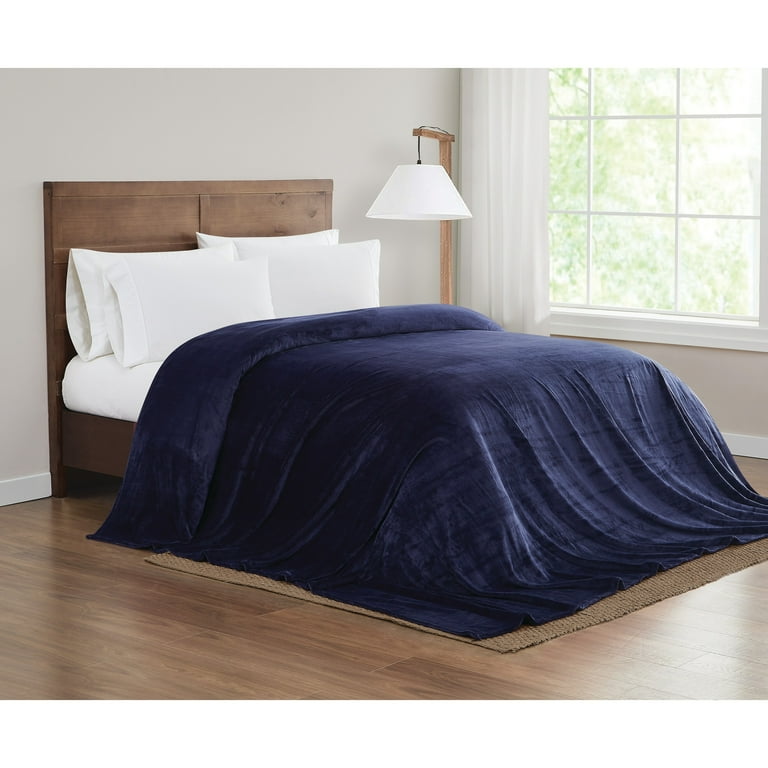 Truly Soft Velvet Plush Light Blue Family Blanket Walmart