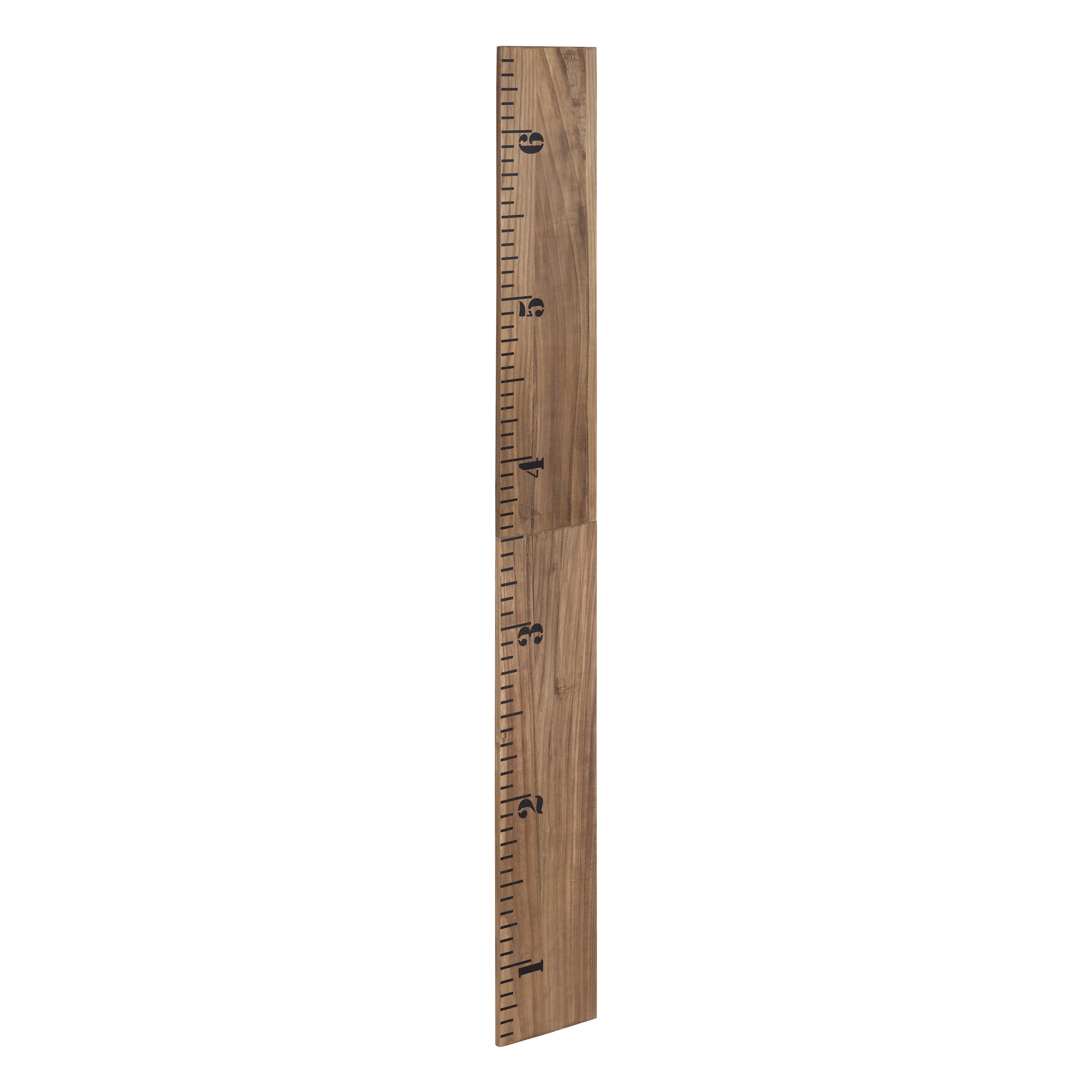 Kate and Laurel Growth Chart 6.5' Wood Wall Ruler, Rustic Brown