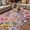 Beige, variant on Purple Pink Floral Outdoor Rug for Patio/Deck/Porch, Non-Slip Large Area Rug 6 x 9 Ft, Spring Watercolor Country Flower Indoor Outdoor Rugs Washable Area Rugs, Reversible Camping Rug Carpet Runner