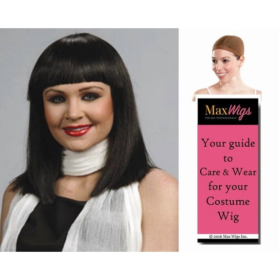 Cleo Straight color AUBURN - Enigma Wigs Blunt Cut Cleopatra Futuristic Women Cosplay Bundle with Cap, MaxWigs Costume Wig Care Guide
