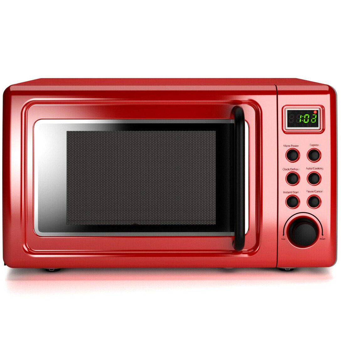 Buy Costway 0.7Cu.ft Retro Countertop Microwave Oven 700W LED Display