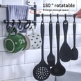 thumbnail image 3 of tssuouriy Wall Mount Kitchen Holder Rotating Stainless Rack Rail Hanger Hook Organizer Spoon Pot Pan Storage Row Hook Rack, 3 of 6