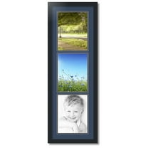 ArtToFrames Collage Photo Picture Frame with 3 - 8.5x11 Openings, Framed in Black with Midnight Blue and Black Mats (CDM-3926-73)