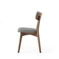 thumbnail image 6 of Noble House Sadie Indoor Mid Century Modern Fabric Dining Chairs, Set of 4, Dark Grey+Walnut, 6 of 7