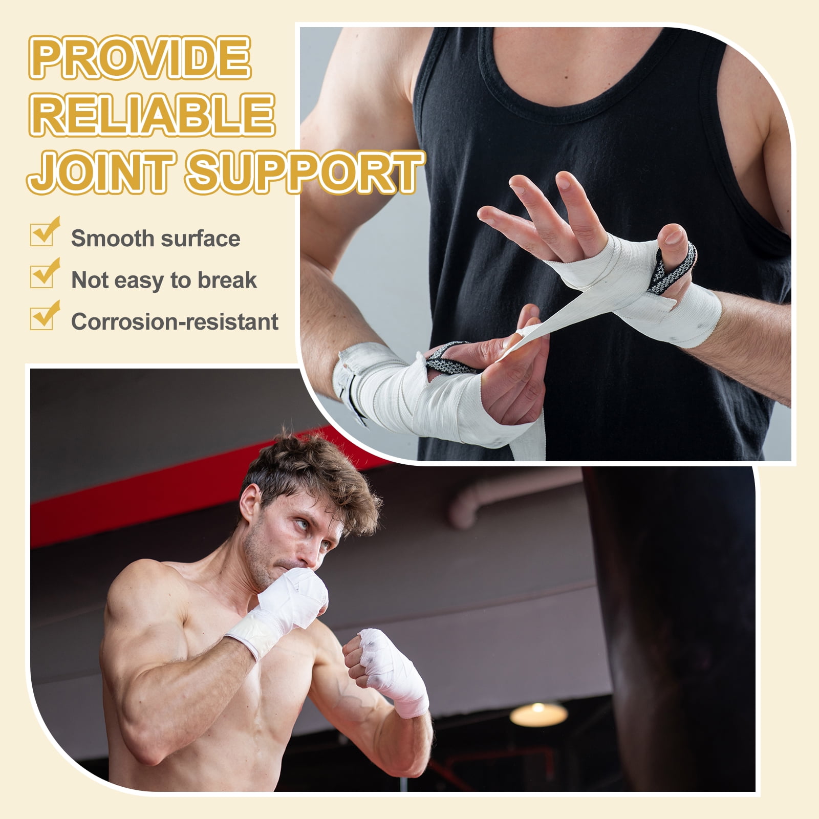 Uxcell Athletic Sports Tape Strong Adhesive Easy Tear with Serrated Edges - 1.5 in x 30 Ft, 6 Rolls, Ecru