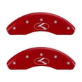 thumbnail image 2 of MGP 4 Caliper Covers Engraved Front & Rear Circle K/Kia Red finish silver ch Fits select: 2013-2015 KIA OPTIMA LX, 2012 KIA OPTIMA EX, 2 of 5