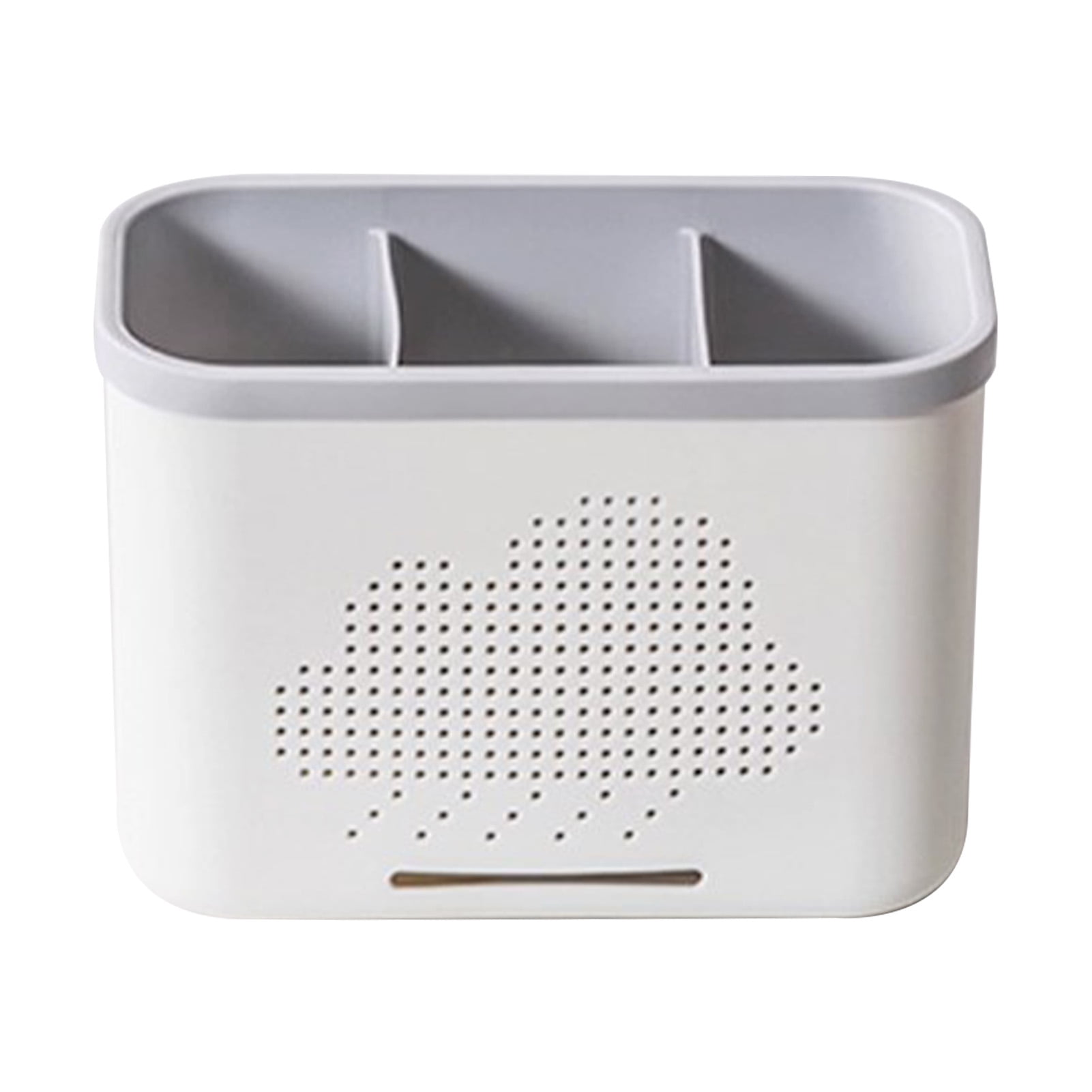 Kitchen Utensil Holder Countertop Cutlery Caddy Fork Spoon Chopstick Organizer with Drainage