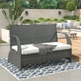 thumbnail image 5 of Segmart U_STYLE Versatile Outdoor Loveseat that Converts to Four Seats and A Table, Suitable for Gardens and Lawns, Beige Cushion, 5 of 10