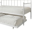 thumbnail image 4 of Castle Place Sleek Twin Size Metal Daybed with Trundle, White, 4 of 7
