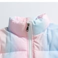 thumbnail image 4 of TFEOQRY Men's Winter Thermal Padded Coats Gradient Stand Collar Down Jacket with Pockets Zipper Cardigan Long Sleeve Padded Jacket Coat Pink, 4 of 9
