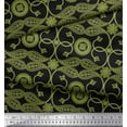 thumbnail image 2 of Soimoi Polyester Crepe Fabric Paisleys Paisley Print Sewing Fabric Yard 42 Inch Wide, 2 of 3
